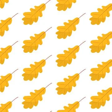 Vector seamless pattern in oak leaves 스톡 일러스트