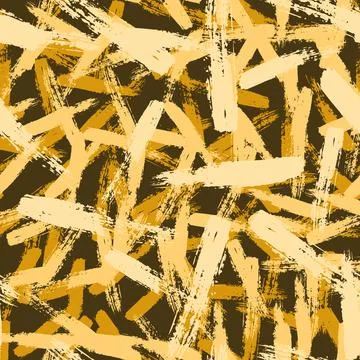 Vector seamless pattern with orange and brown colored brush stroke. Stock Illustration