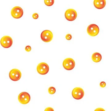 Vector seamless pattern of orange buttons Stock Illustration