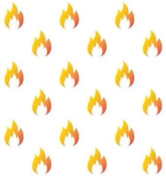 Vector seamless pattern of orange gradient fire Stock Illustration