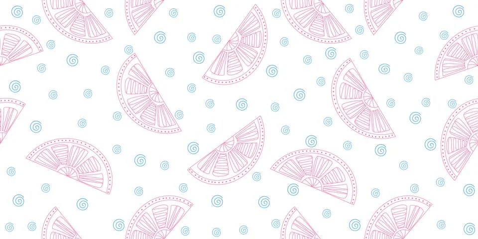 Vector seamless pattern with orange illustration. Modern design for the fabri Illustrazione stock