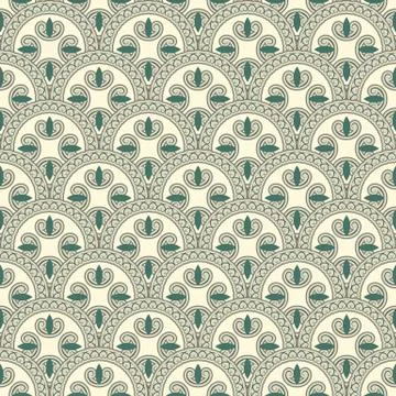 Vector seamless pattern, oriental style Stock Illustration