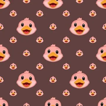 Vector seamless pattern of an ostrich Stock Illustration