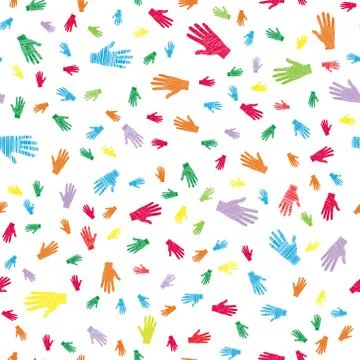 Vector seamless pattern, palm. Doodle style. Stock illustration for backgroun Stock Illustration