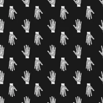 Vector seamless pattern, palm. Doodle style. Stock illustration for backgroun Illustrazione stock