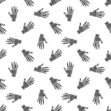 Vector seamless pattern, palm. Doodle style. Stock illustration for backgroun Stock Illustration