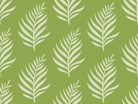 Vector seamless pattern of palm leaf. Palm leaves retro seamless pattern. Illustrazione stock