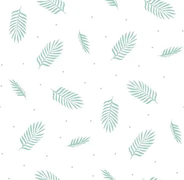 Vector seamless pattern with palm leaves. Stock Illustration