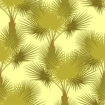 Vector seamless pattern of palm trees イラスト素材