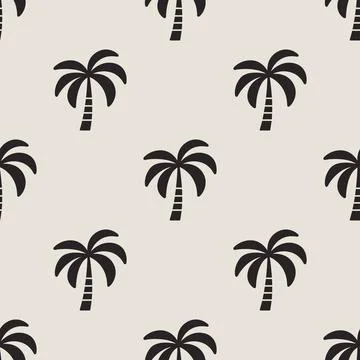 Vector Seamless Pattern with Palm Trees, Palm Tree Design Template, Print. Palm Illustrazione stock