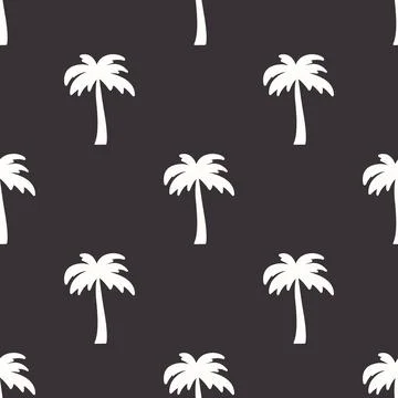 Vector Seamless Pattern with Palm Trees, Palm Tree Design Template, Print. Palm Illustrazione stock