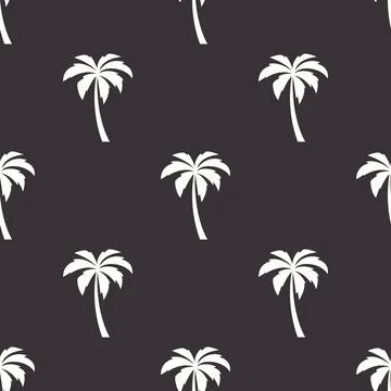 Vector Seamless Pattern with Palm Trees, Palm Tree Design Template, Print. Palm Illustrazione stock