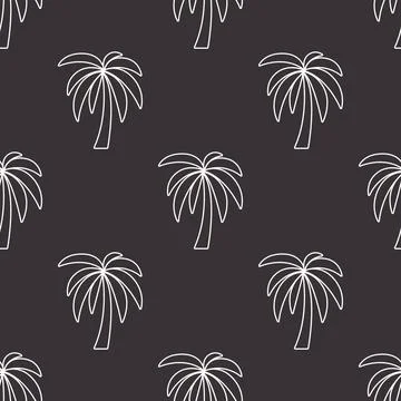 Vector Seamless Pattern with Palm Trees, Palm Tree Design Template, Print. Palm イラスト素材