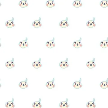 Vector seamless pattern with parrot. Stock Illustration