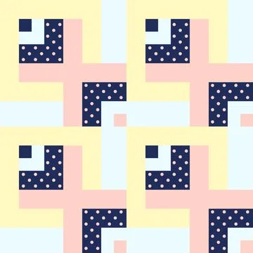 Vector seamless pattern with pastel colors geometry. Geometric shapes Illustrazione stock