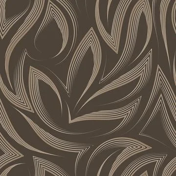 Vector seamless pattern in pastel colors from corners and flowing stripes with Stock Illustration