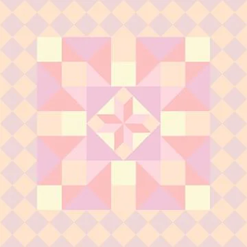 Vector seamless pattern in patchwork style. Abstract background Stock Illustration