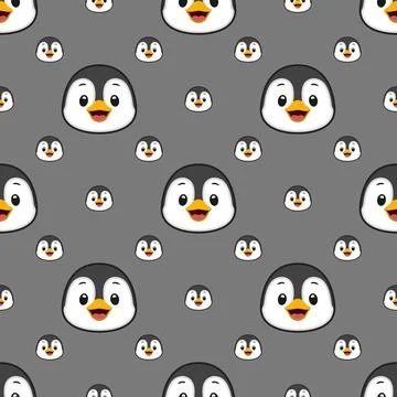 Vector seamless pattern of a penguin Stockillustratie