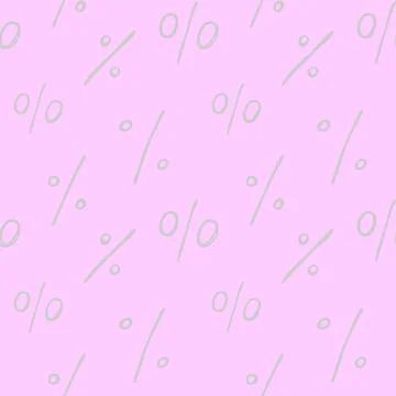 Vector seamless pattern with a percent sign. Hand drawn background and textur Illustrazione stock