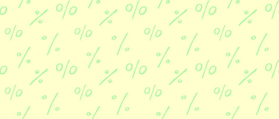 Vector seamless pattern with a percent sign. Hand drawn background and textur Stock Illustration