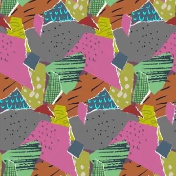 Vector seamless pattern. Pieces of torn paper Stock Illustration