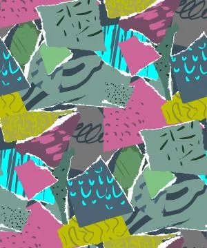 Vector seamless pattern. Pieces of torn paper Stock Illustration