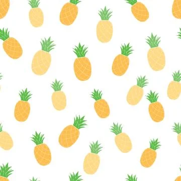Vector seamless pattern with pineapples Illustrazione stock