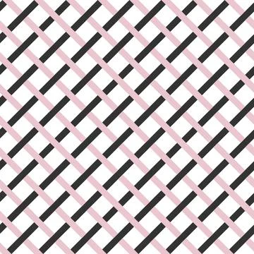 Vector seamless pattern of pink and gray abstract geometric stripes or grid i Stock Illustration