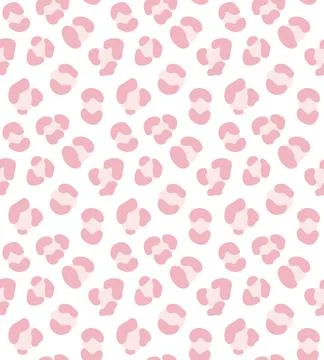 Vector seamless pattern of pink leopard fur print Stock Illustration