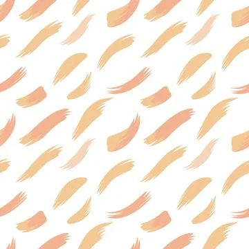 Vector seamless pattern of pink palette hand-drawn brush stroke isolated on a 스톡 일러스트