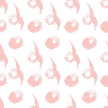 Vector seamless pattern with pink wavy stripes on white background Illustrazione stock