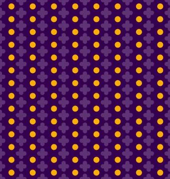 Vector seamless pattern with pluses and circles. Blue crossroads and yellow c イラスト素材