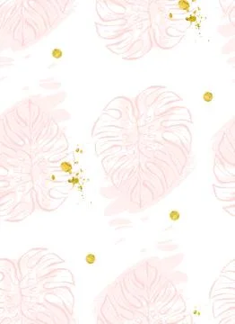 Vector seamless pattern with polka dots of rose gold and black. Gold dots Stock Illustration