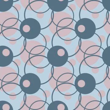 Vector seamless pattern. Polka dots on a light background, circles of differe Illustrazione stock