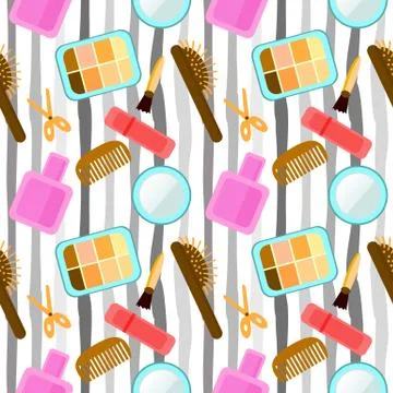 Vector  seamless pattern in pop art retro style. Abstract seamless pattern fo Stock Illustration