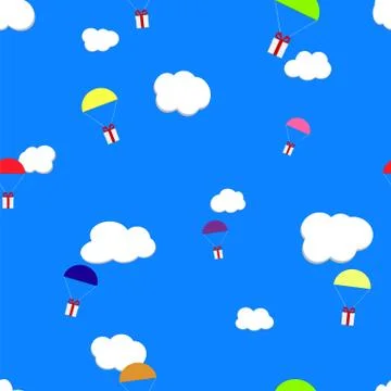 Vector Seamless Pattern. Presents. EPS 10. Stock Illustration