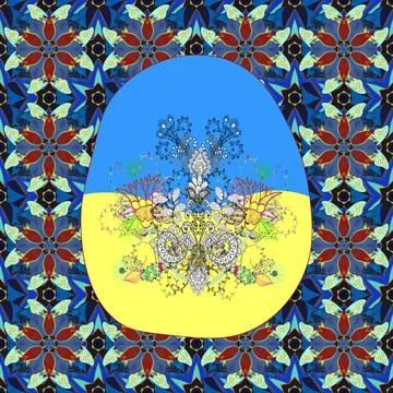 Vector. Seamless pattern Print. Fashionable fabric pattern. Doodles gray, blue a Ilustración de archivo