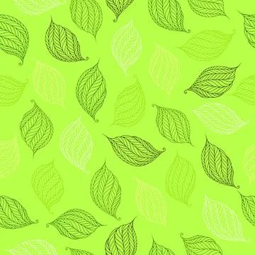 Vector seamless pattern of psychedelic shapes in the form leaves vector pa... Foto stock