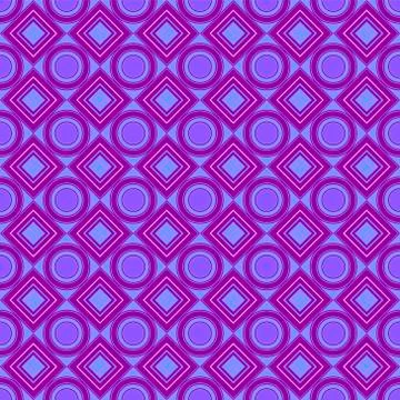 Vector seamless pattern. Purple, rhombus, square, circle, textiles. Modern st Stock Illustration