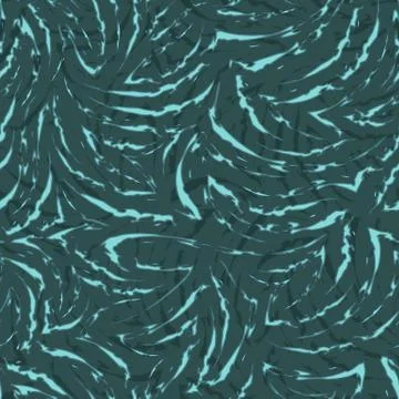 Vector Seamless Pattern Ragged Lines Angles Tidewater Green Color Elegant Stock-Illustration
