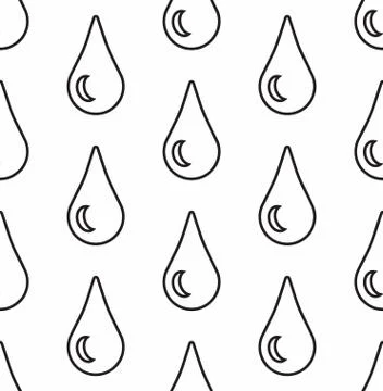 Vector seamless pattern. Rain and drops. EPS 10 Stock Illustration