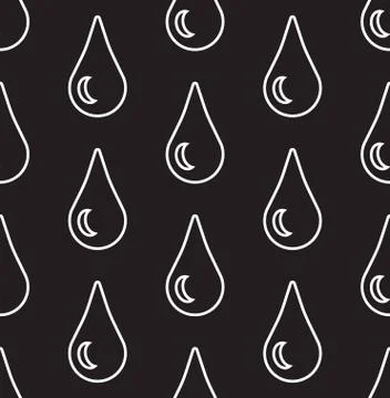 Vector seamless pattern. Rain and drops. EPS 10 Stock Illustration