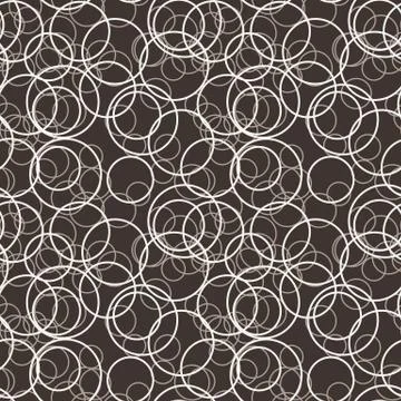 Vector seamless pattern of randomly circles Stock Illustration