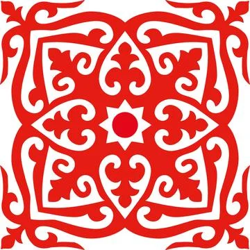 Vector seamless pattern of red abstract geometric shapes for tile, wallpaper Stock Illustration