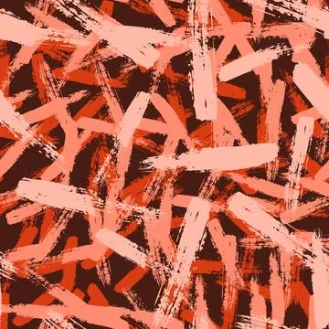 Vector seamless pattern with red colored brush stroke. Stock Illustration