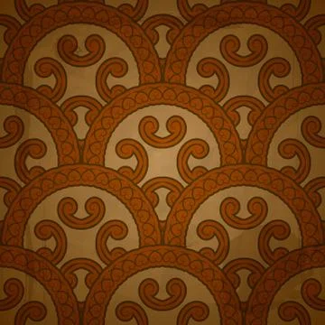 Vector seamless  pattern on red grungy background with crumpled paper texture Stock Illustration