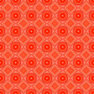 Vector seamless pattern. red, orange, warm, heat, rhombus, square, circle, te 스톡 일러스트