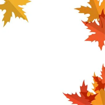 Vector seamless pattern with red, yellow and orange maple leaves.  Stock Illustration