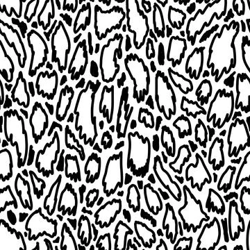 Vector seamless pattern. Repeatable texture with hand drawn wavy strokes. Art 스톡 일러스트