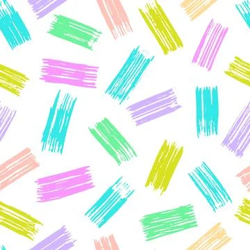 Vector seamless pattern. Repeatable texture with hand drawn highlight marker  Stock Illustration